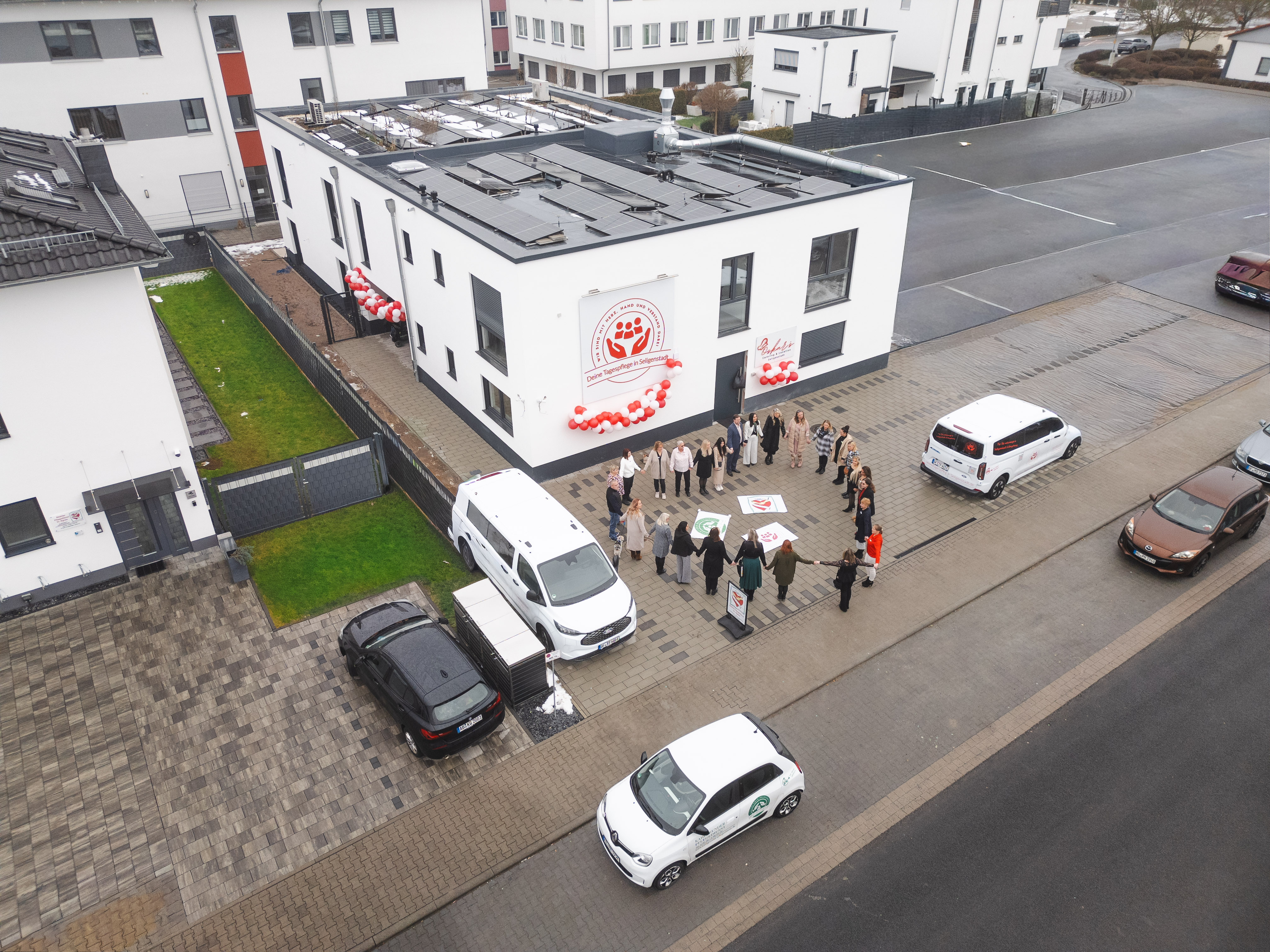 Tagespflege St. Agnes, Gebäude aus der Luft